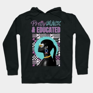 Pretty Black And Educated Retro African Empress Hoodie